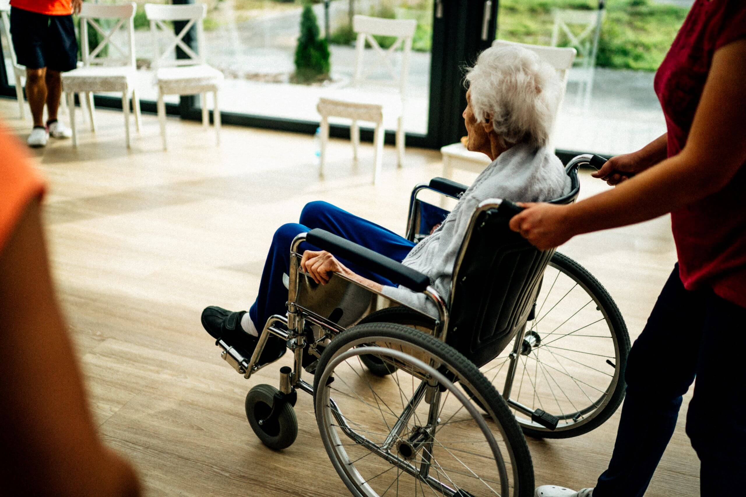 Old person in wheelchair